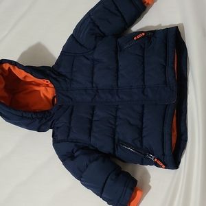 Old navy navy blue and orange kids coat size 18 -24 months